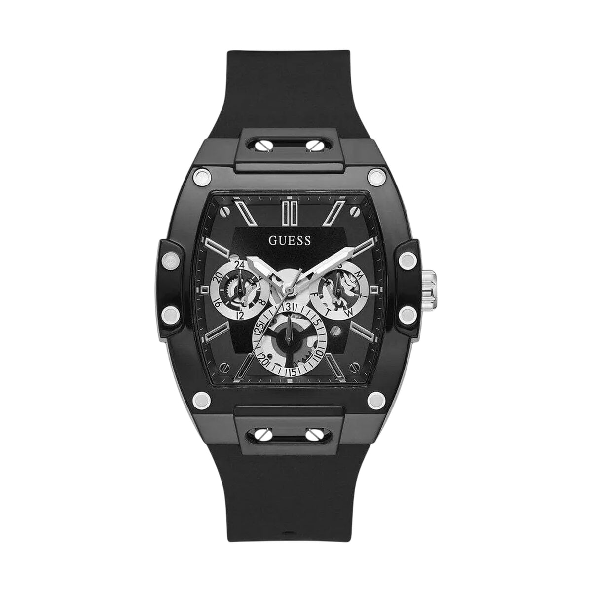 Guess Phoenix Herren-Multifunktionsuhr mit schwarzem Silikonarmband GW0203G3 Hauptbild