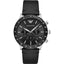 Emporio Armani Mario Chronograph Leder Schwarz AR11243