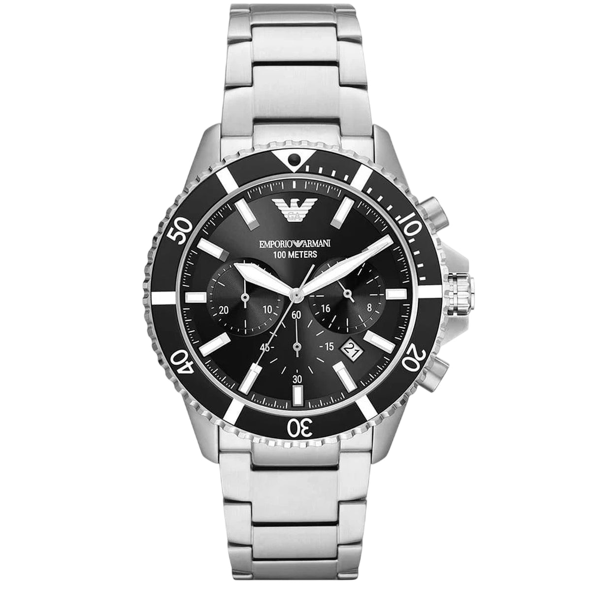 Emporio Armani World Explorer Chronograph Edelstahl Schwarz AR11360 Hauptbild