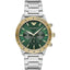 Emporio Armani Mario Chronograph Bicolor Edelstahl Grün AR11454