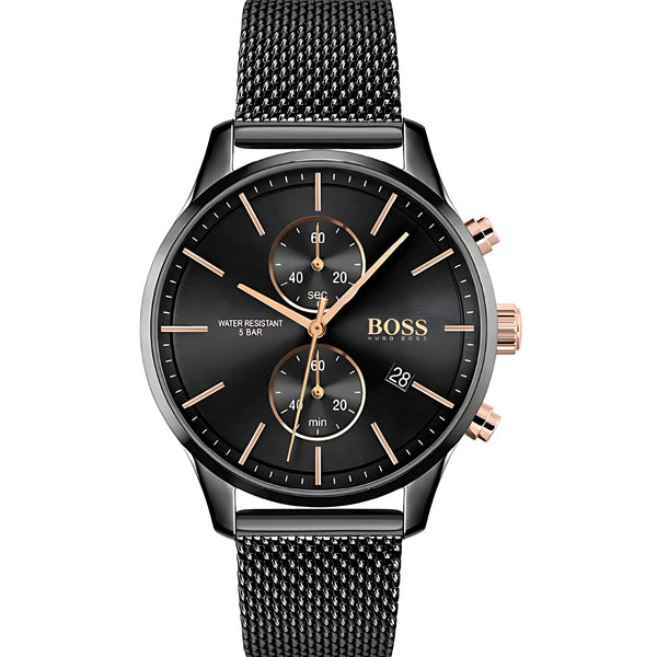 Hugo Boss Associate Chronograph Schwarz Edelstahl HB1513811