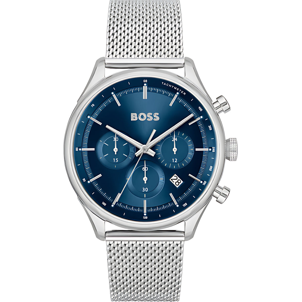 Hugo Boss Gregor Chronograph Edelstahl Blau Mesh HB1514052 Hauptbild