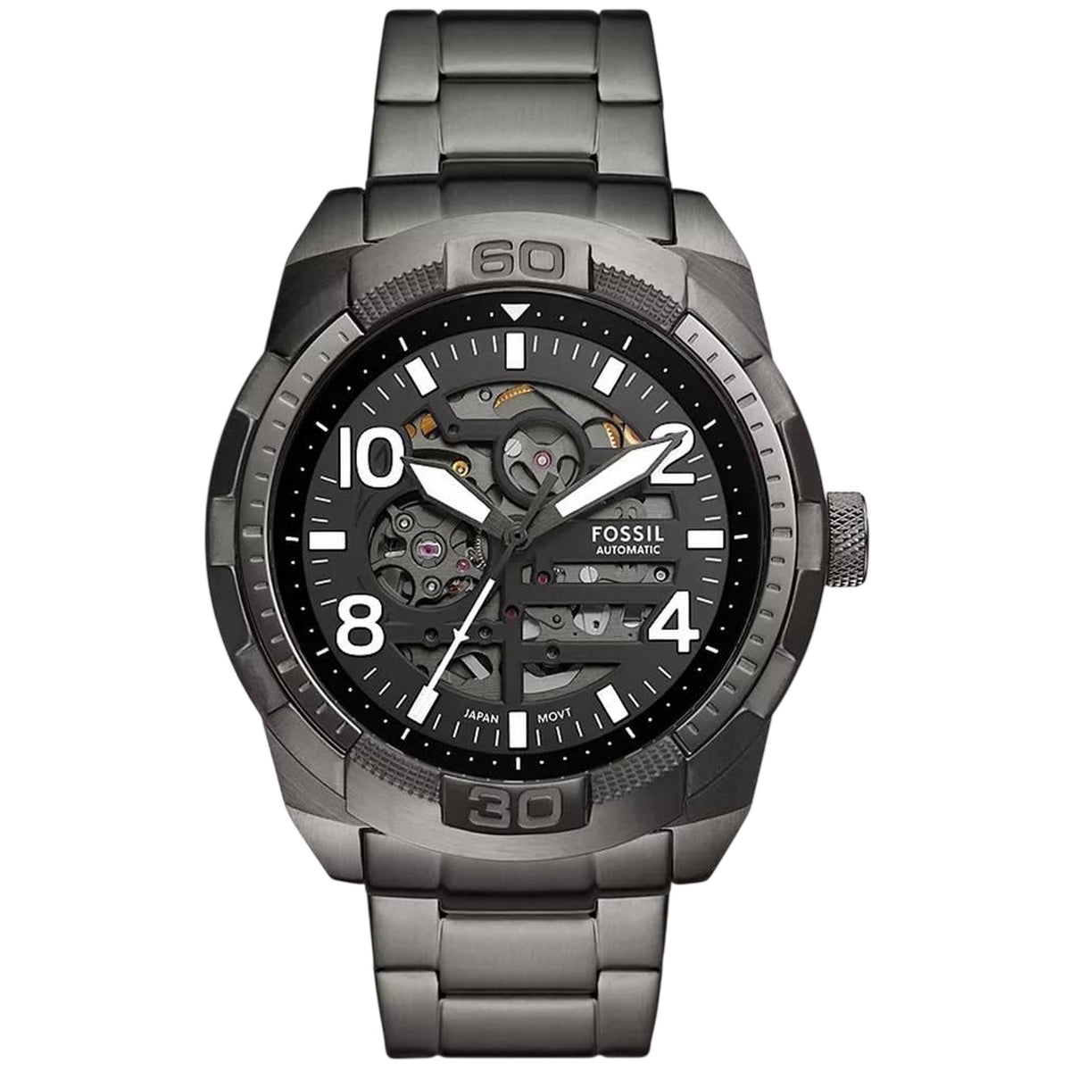 Fossil Bronson Automatic Smoke Stainless Steel Watch