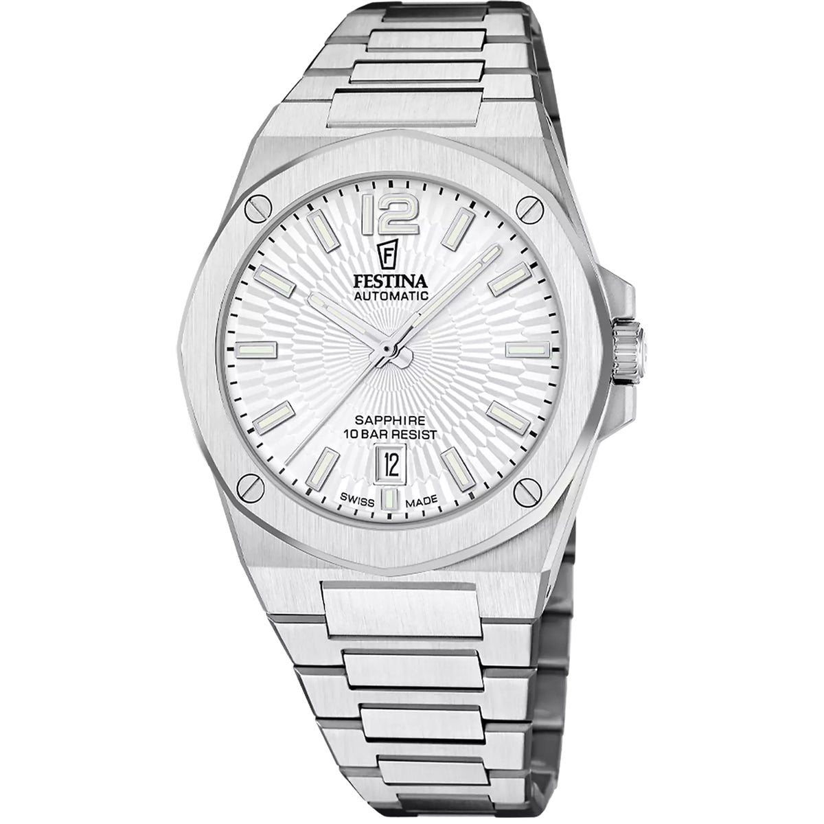 Festina Swiss Made Herrenuhr Automatik F22004 Edelstahl Armband Hauptbild