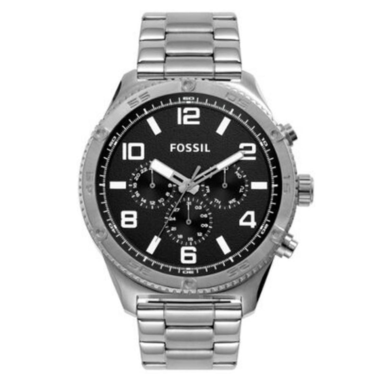 Fossil Brox Multifunction Herrenuhr Silber Schwarz BQ2797