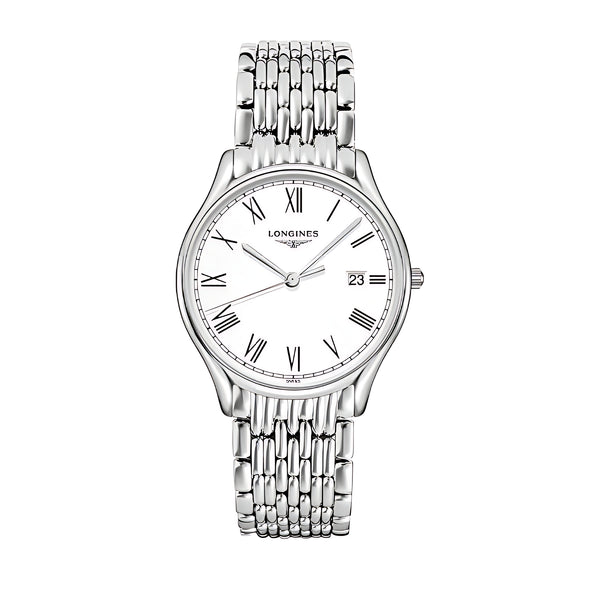 Longines Lyre Quarz-Herrenuhr Weiß Edelstahl 38,5 mm
