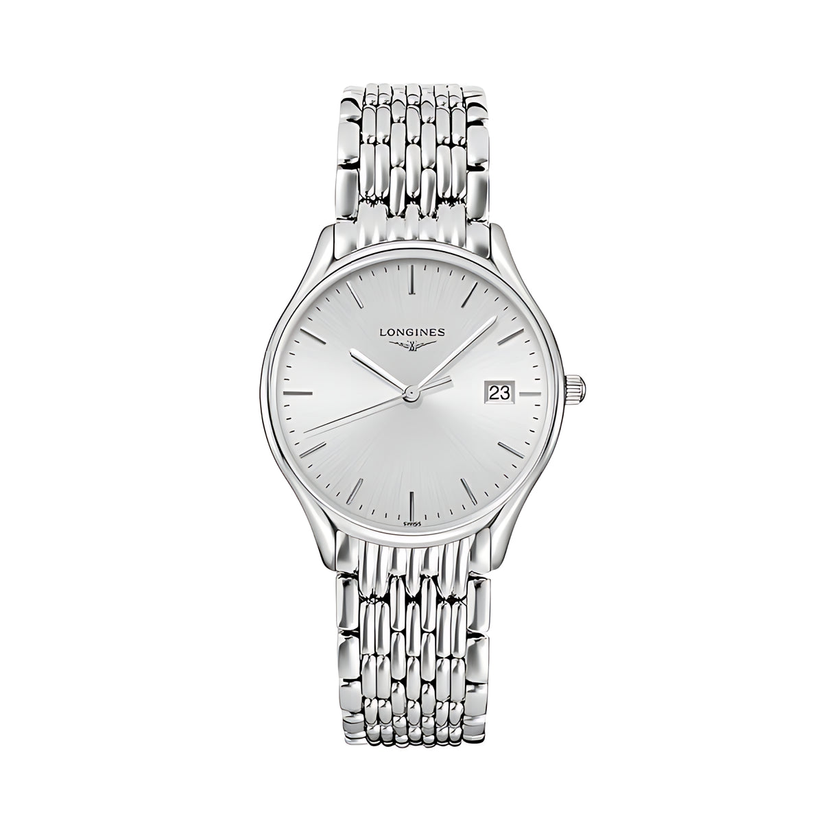 Longines Lyre Quarz-Herrenuhr Silber Edelstahl 38,5 mm