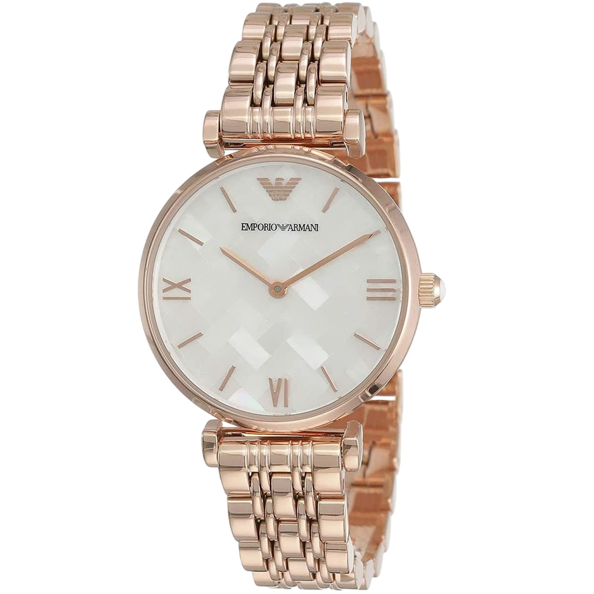Emporio Armani Damen-Uhr aus roségoldfarbenem Edelstahl AR11110