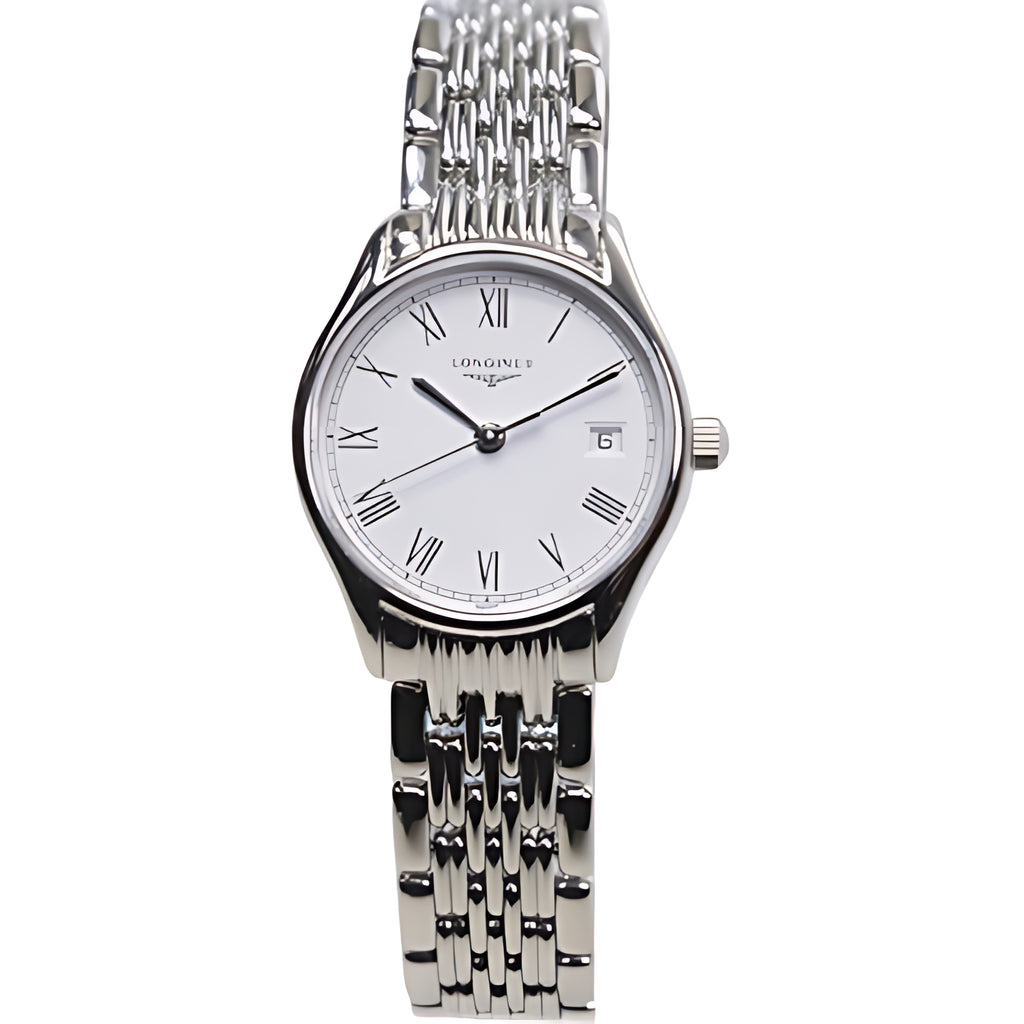 Longines Lyre Quarz-Damenuhr Weiß Edelstahl 25 mm