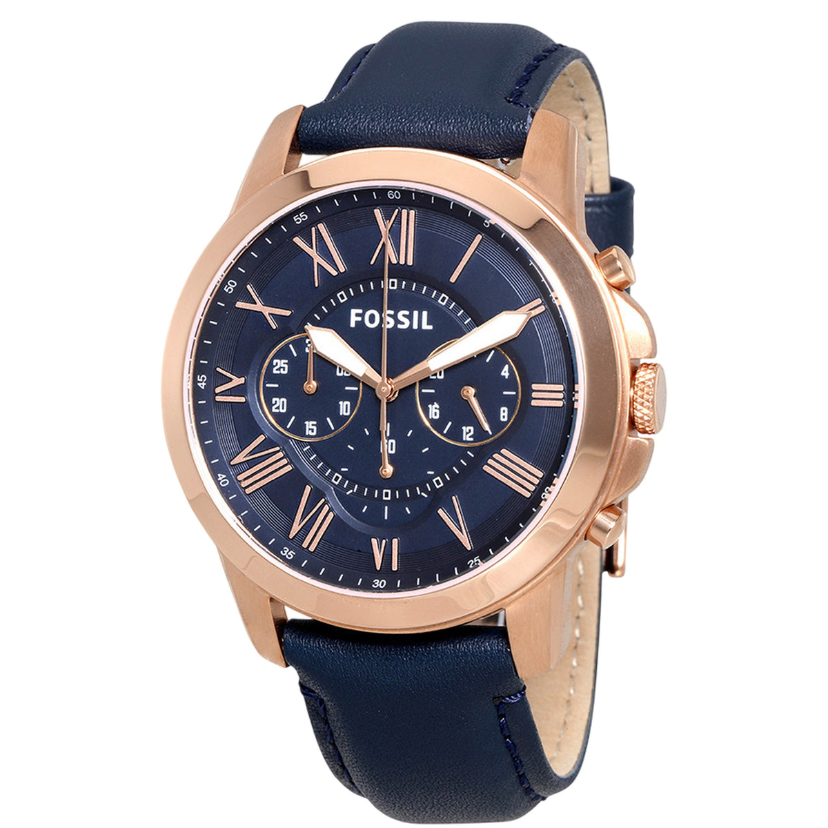 Fossil Grant Herren-Chronograph mit blauem Lederband FS4835 Hauptbild