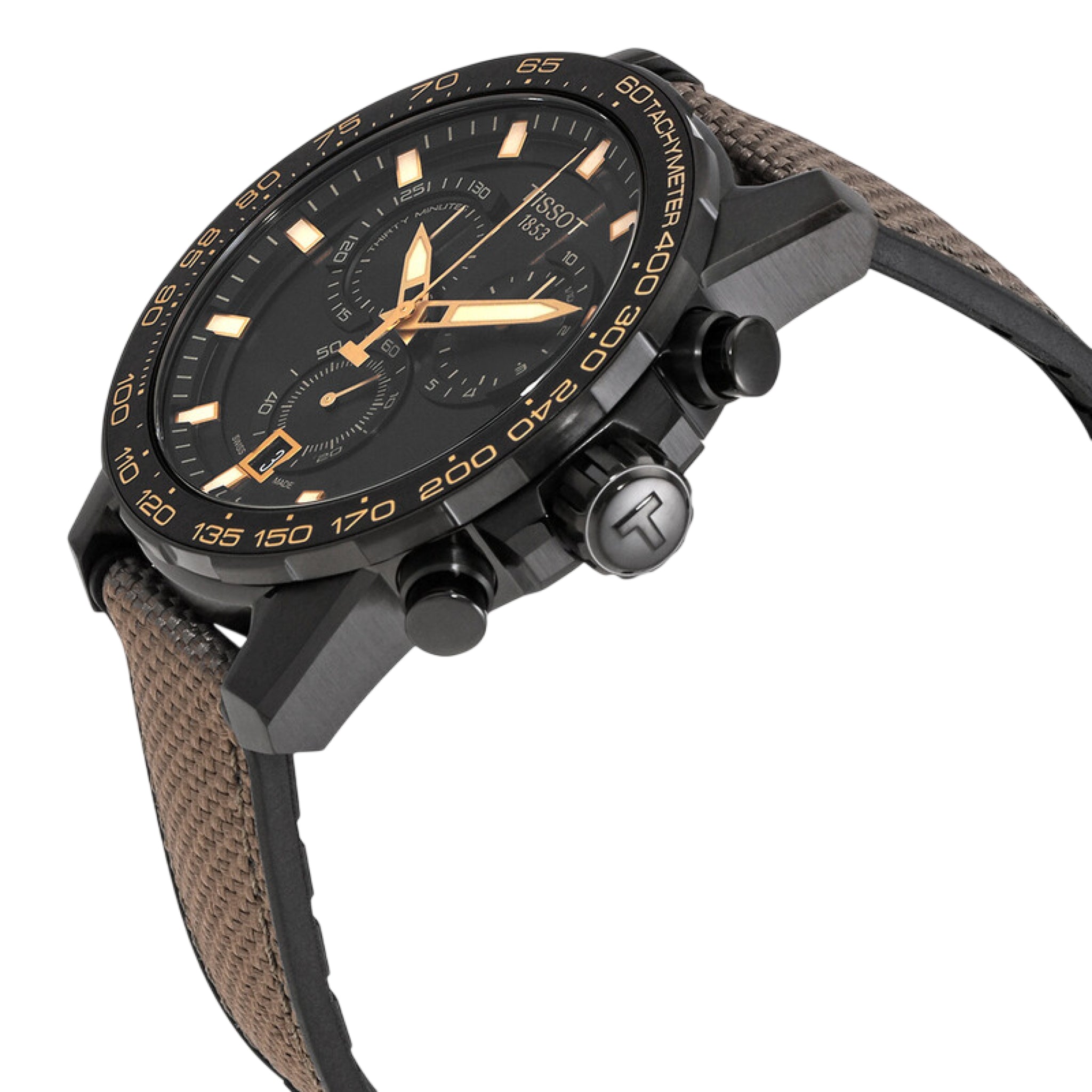 Tissot Supersport Chronograph Schwarz PVD Textil Kautschuk T125.617.37.051.01 Zweitbild