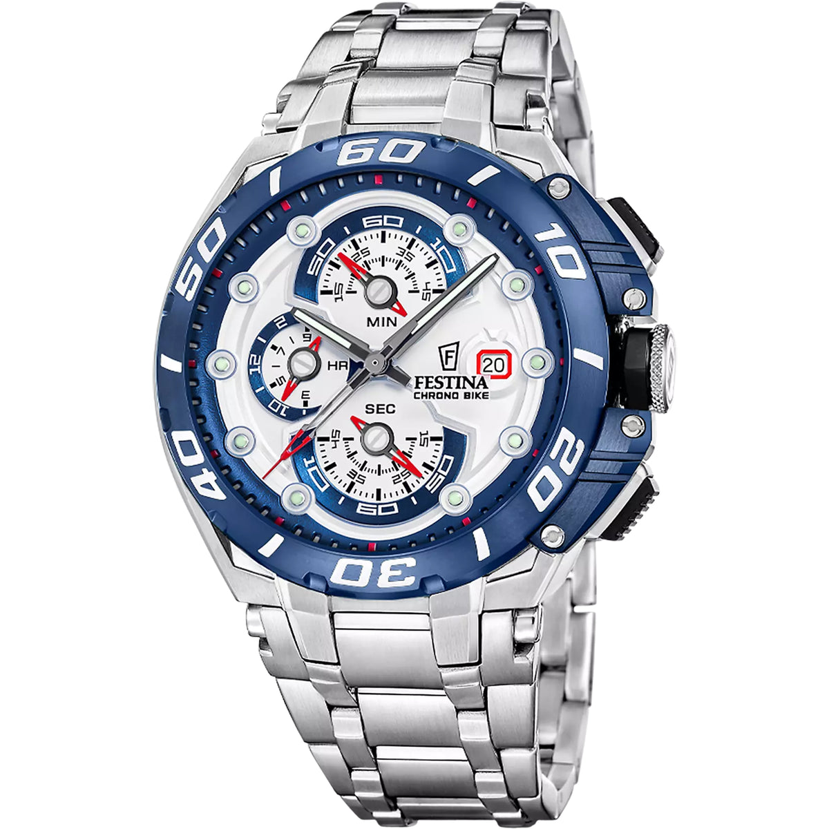 Festina Chrono Bike 2026 Herrenuhr Weiß Edelstahl F20754/1