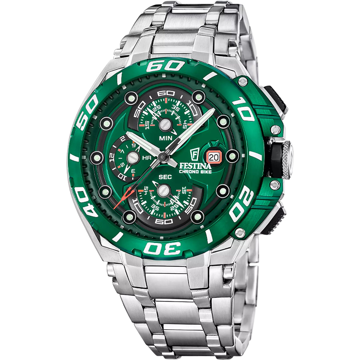 Festina Chrono Bike 2026 Herrenuhr Weiß Edelstahl F20754/1