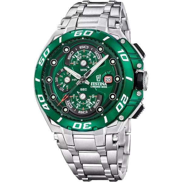 Festina Chrono Bike 2026 Herrenuhr Weiß Edelstahl F20754/1