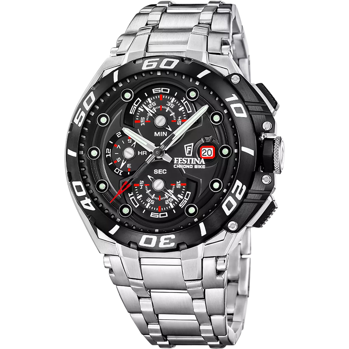 Festina Chrono Bike 2026 Herrenuhr Weiß Edelstahl F20754/1