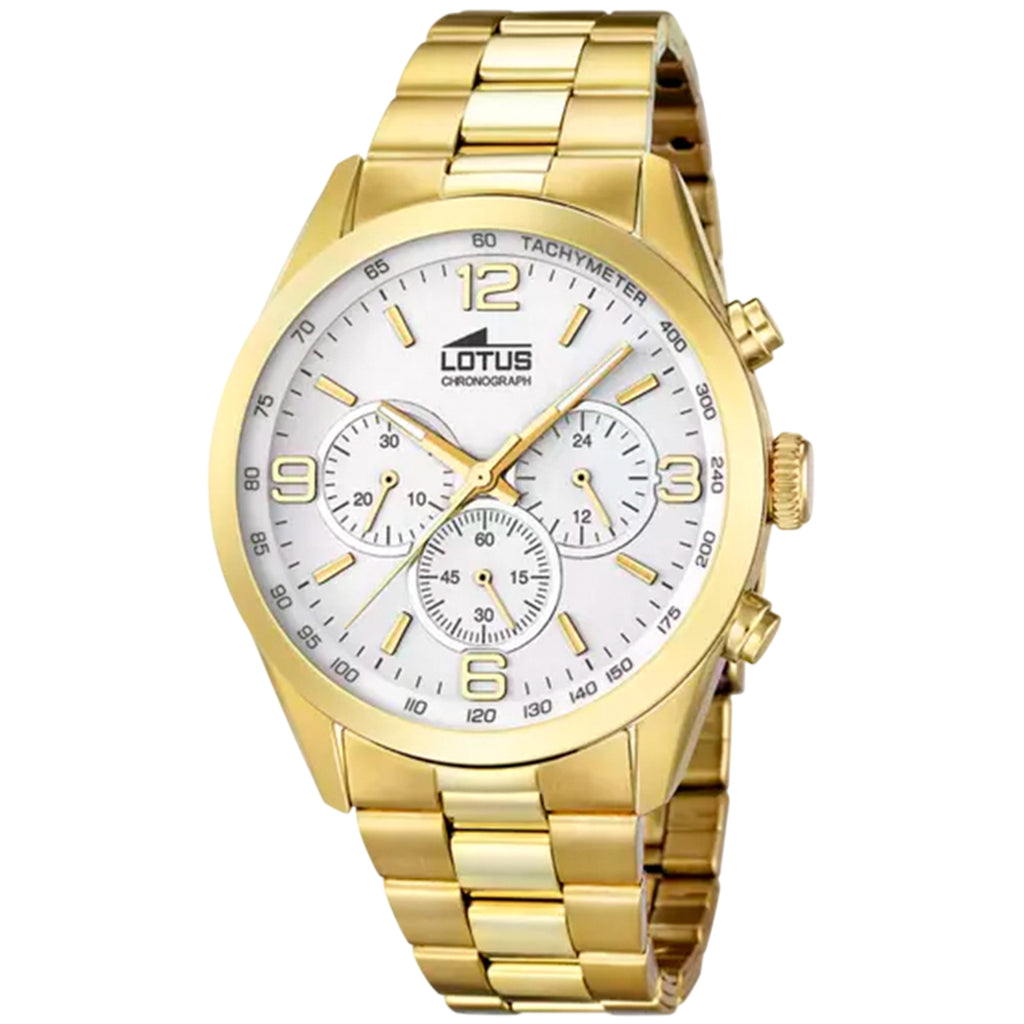 Lotus Chronograph Herrenuhr Silber-Gold Edelstahl 18153/1