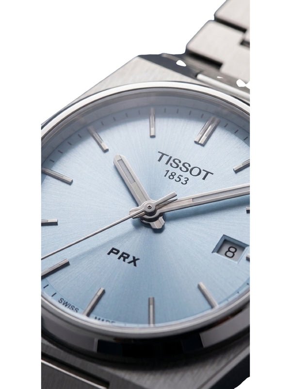 Tissot PRX 35mm Quarz Hellblau Edelstahl T137.210.11.351.00