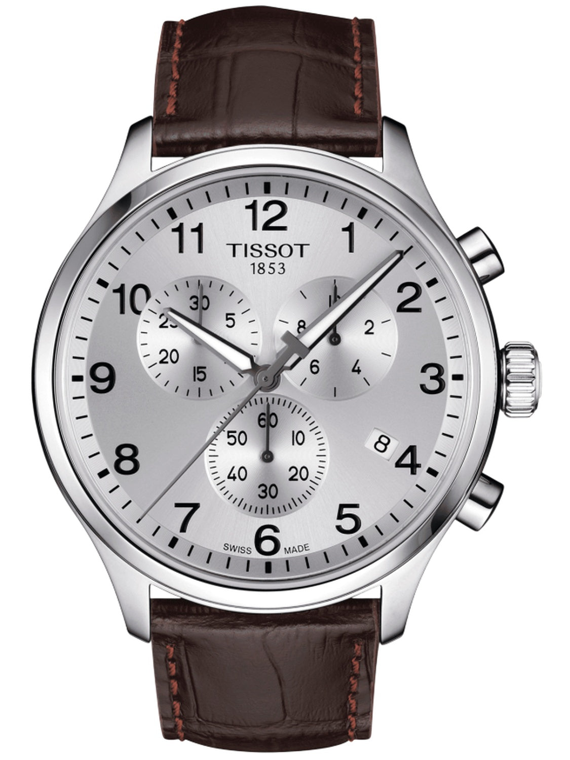 Tissot Herrenuhr Chrono XL Classic Silber Braun Leder T116.617.16.037.00 Hauptbild
