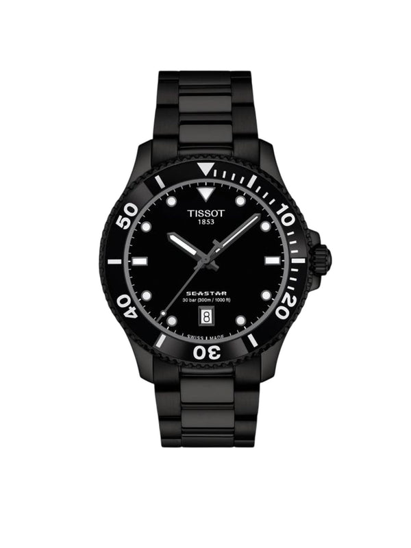 Tissot Herrenuhr Seastar 1000 40mm Schwarz Edelstahl T120.410.33.051.00