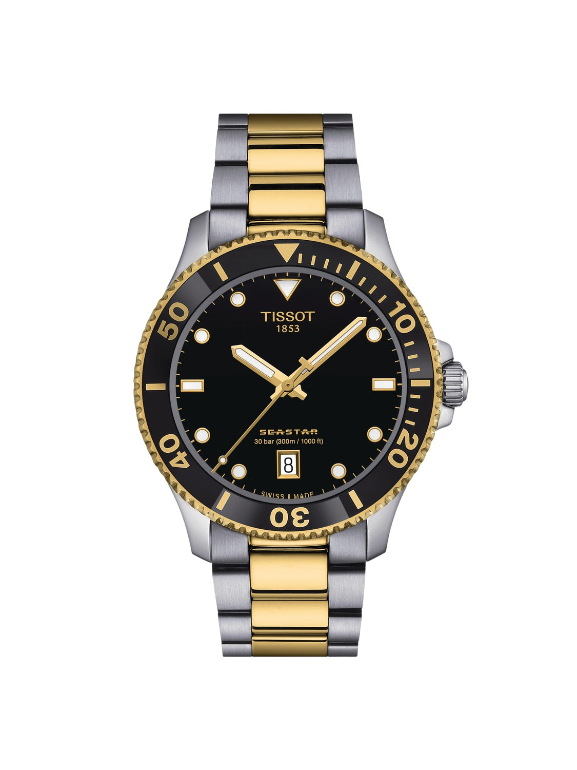 Tissot Herrenuhr Seastar 1000 40mm Schwarz Gold Edelstahl T120.410.22.051.00 Hauptbild