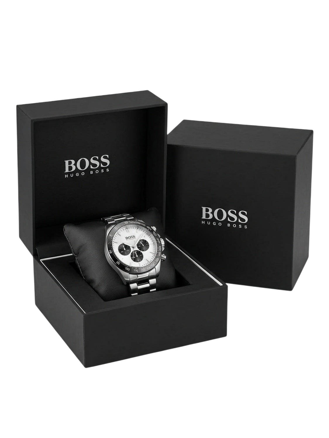 HUGO BOSS Herrenuhr Ikon Chronograph Silber Edelstahl HB1512964