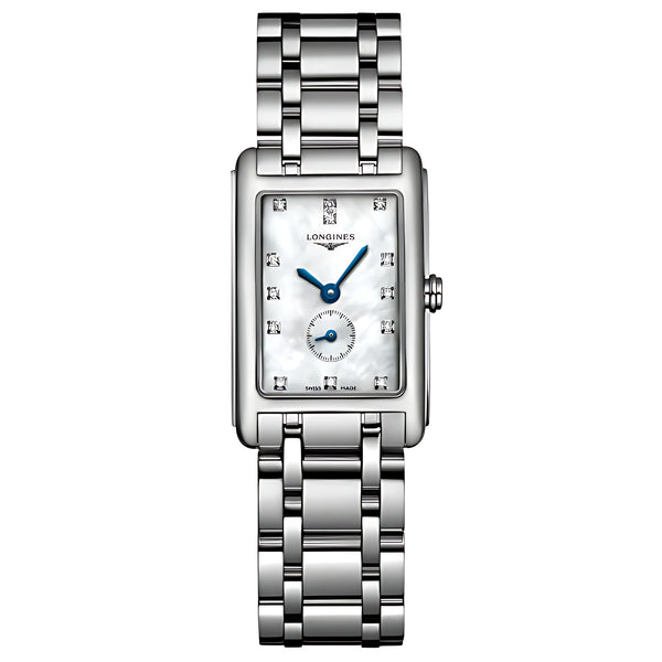Longines DolceVita Quarz-Damenuhr Perlmutt Diamanten 20,8 × 32 mm