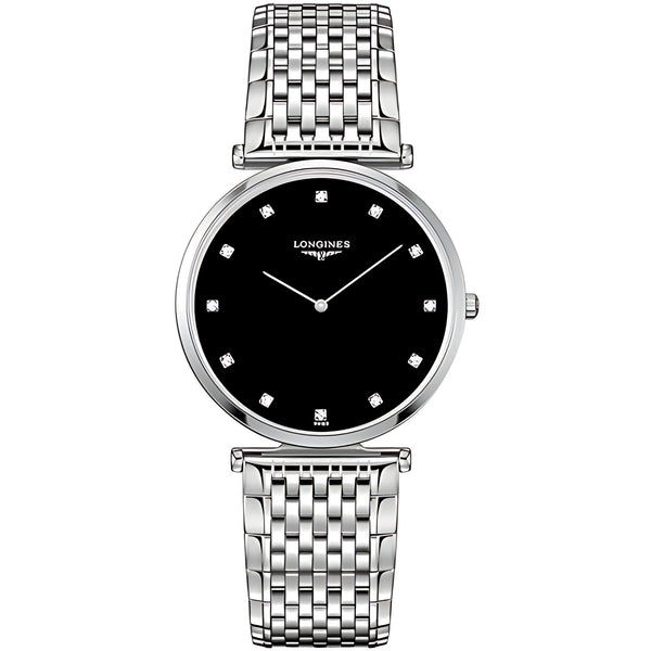 Longines La Grande Classique de Longines Quarzuhr Schwarz Diamanten 36 mm