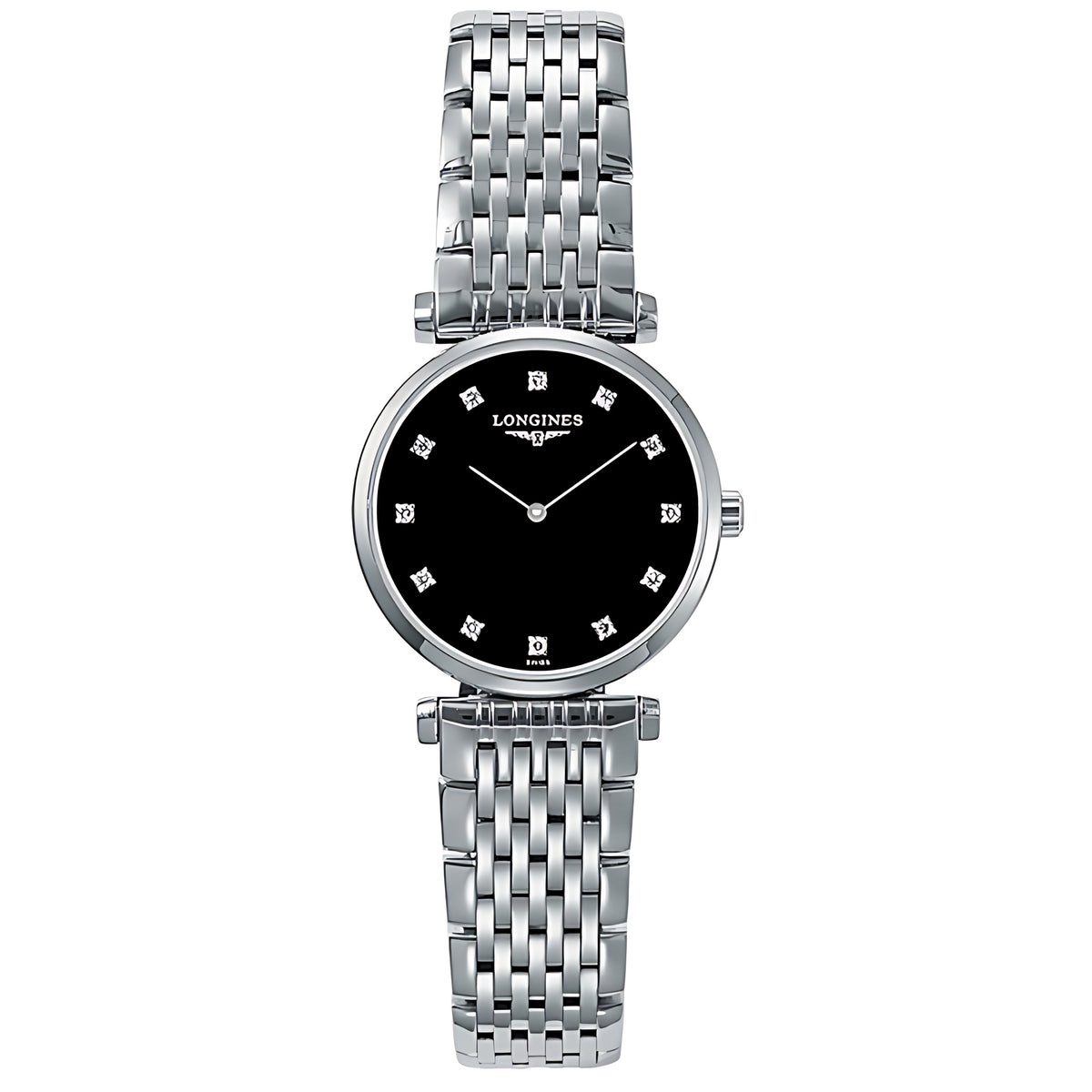 Longines La Grande Classique de Longines Quarz-Damenuhr Schwarz Diamanten 24 mm Hauptbild