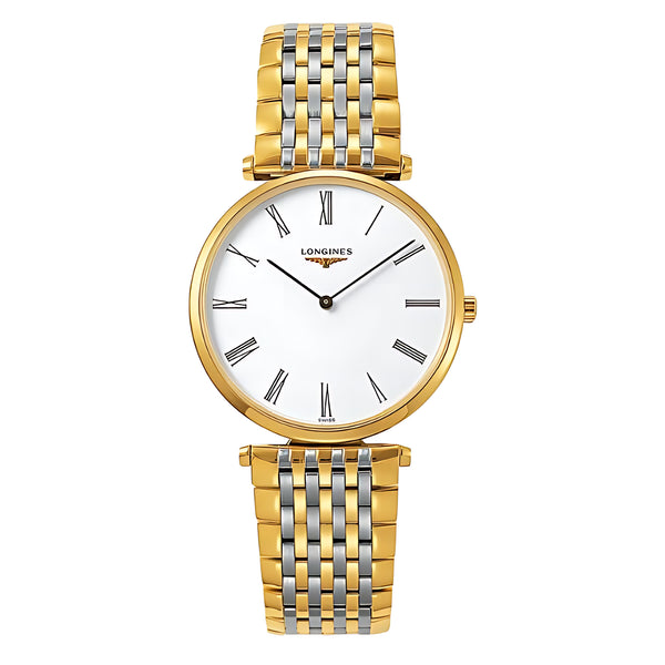 Longines La Grande Classique Quarzuhr Bicolor Weiß 36 mm