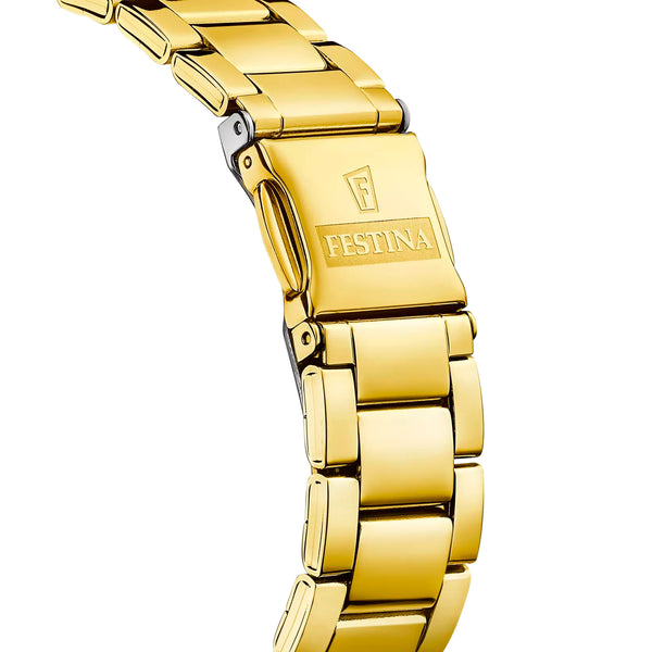 Festina Boyfriend Damenuhr Champagner Gold Edelstahl F20640/1