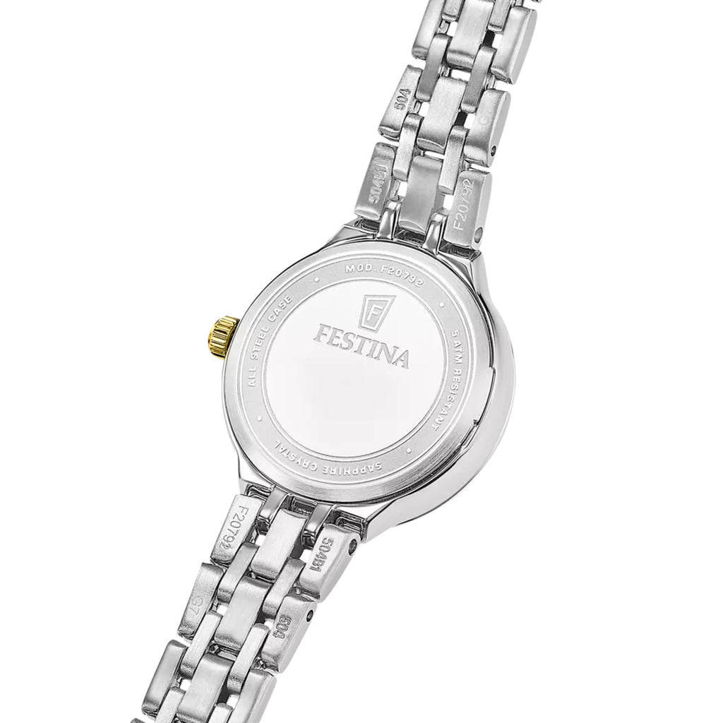 Festina Mademoiselle Damenuhr Beige Bicolor Edelstahl F20792/1
