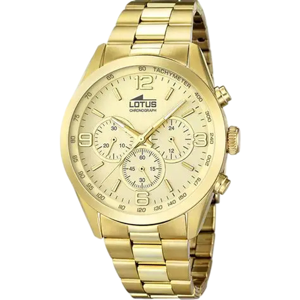 Lotus Chronograph Herrenuhr Silber-Gold Edelstahl 18153/1