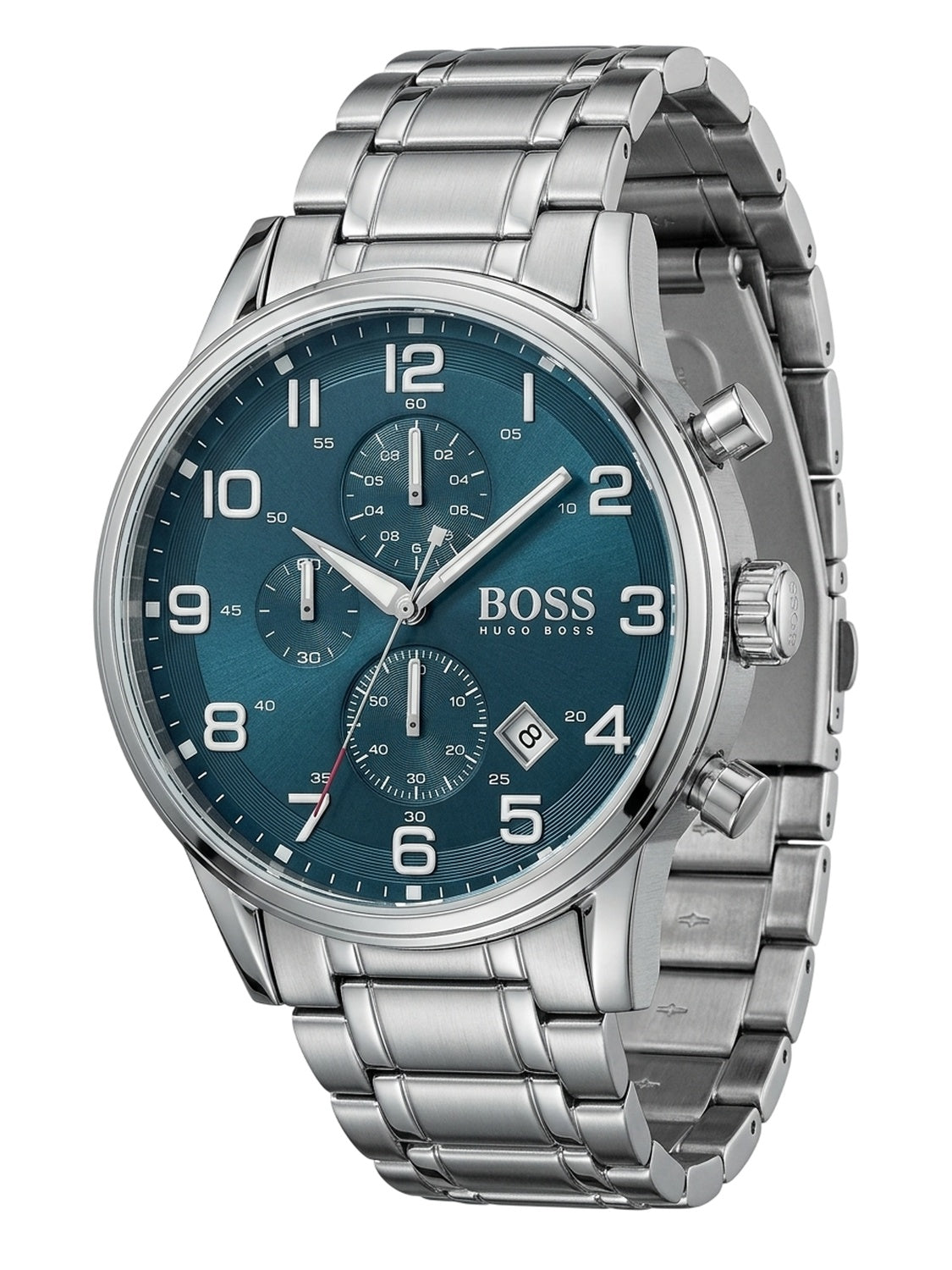 HUGO BOSS Herrenuhr Aeroliner Chronograph Blau Edelstahl 1513183 Hauptbild