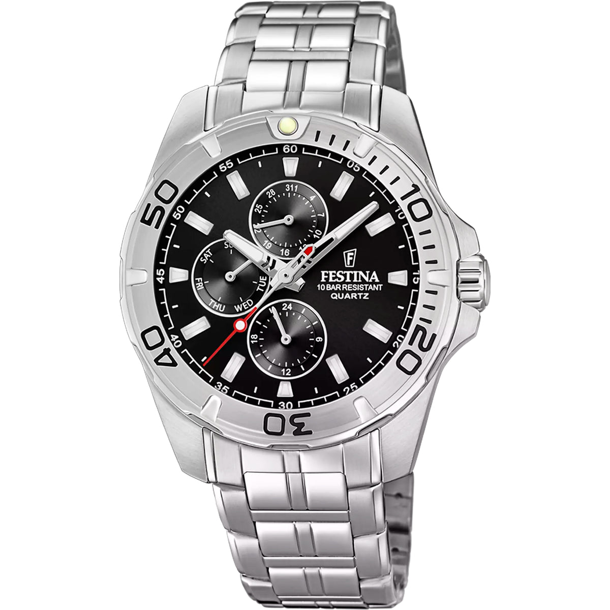 Festina F20445 Herren-Multifunktionsuhr Blau-Silber Edelstahl