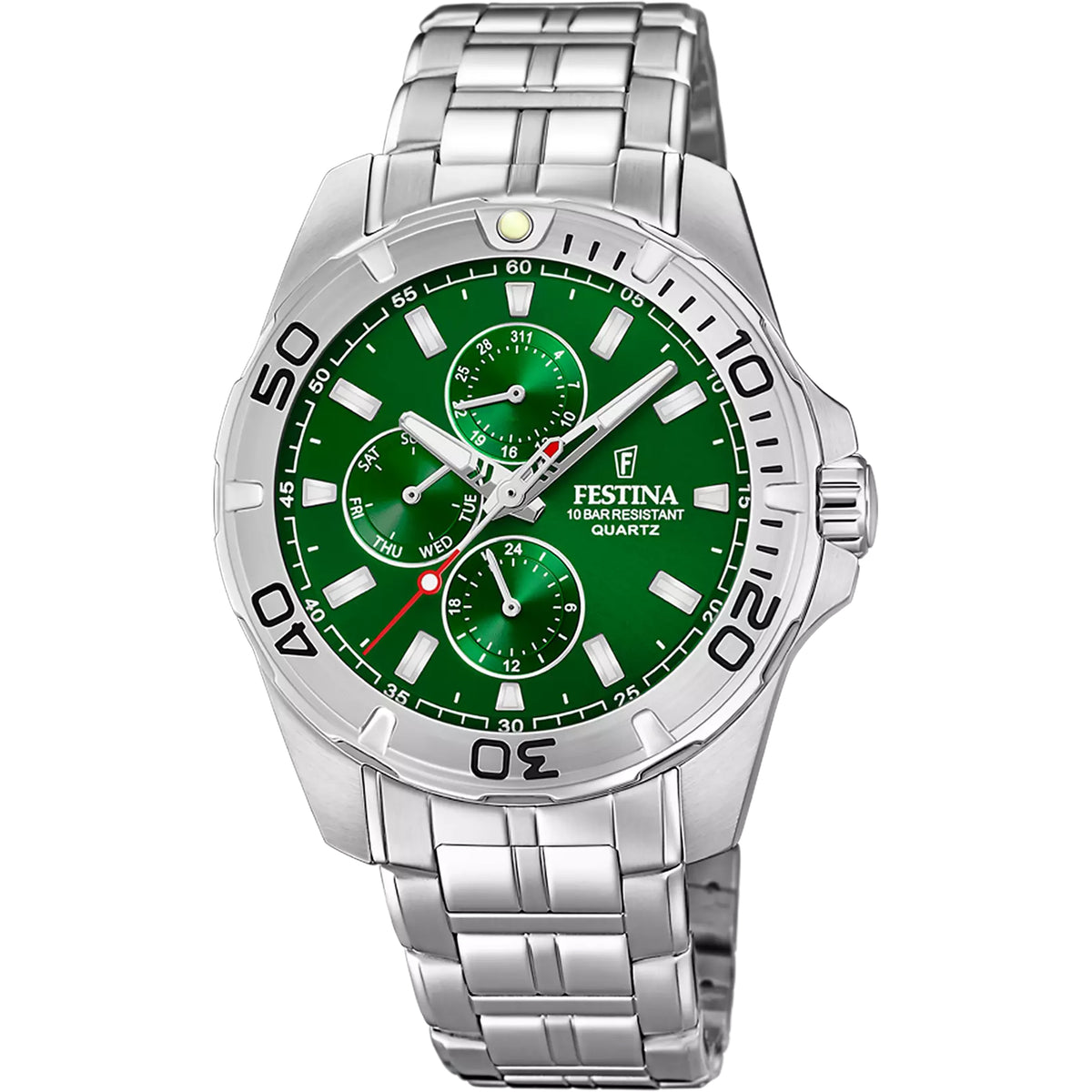 Festina F20445 Herren-Multifunktionsuhr Blau-Silber Edelstahl