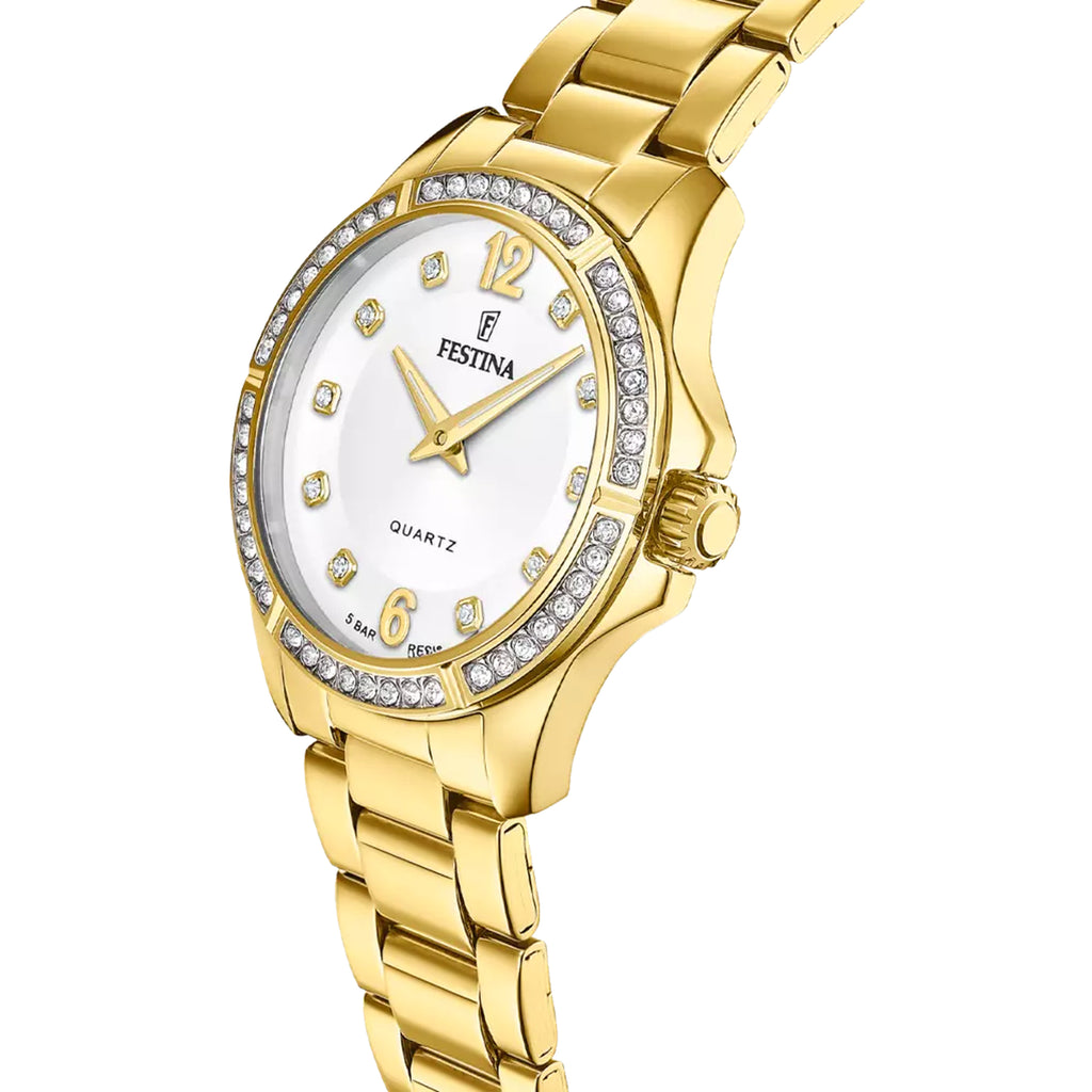 Festina Damenuhr Gold Edelstahl F20596/1
