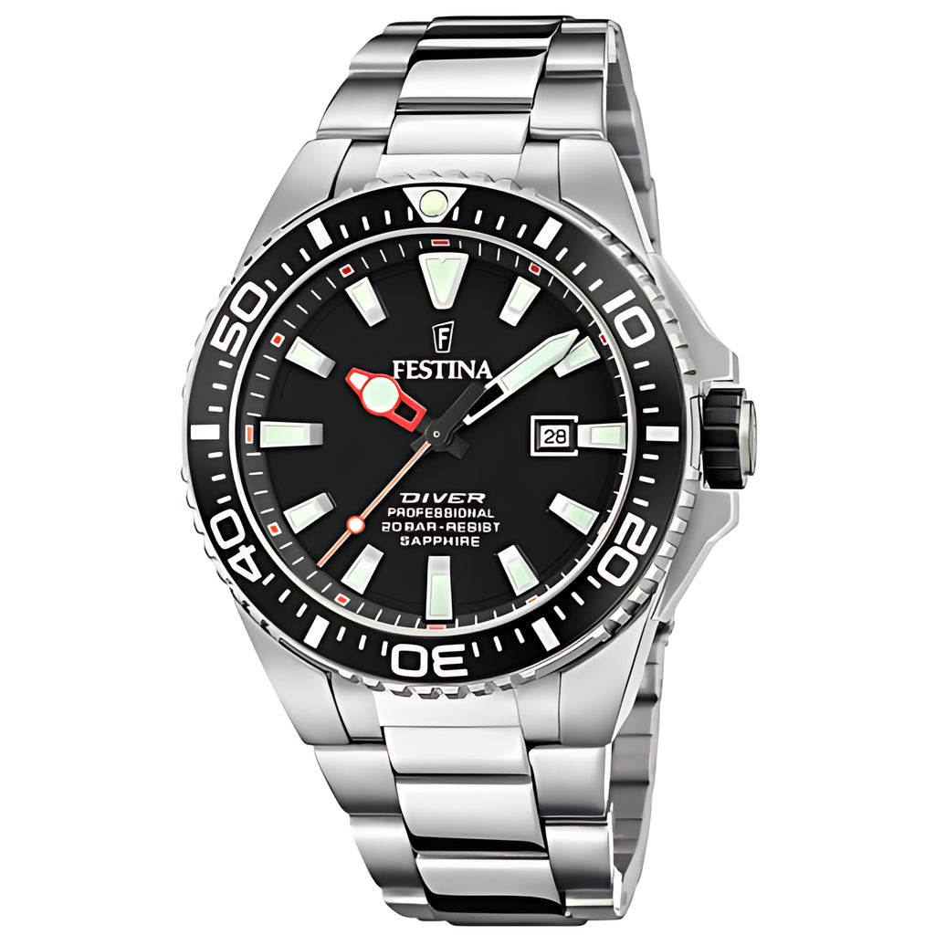 Festina Herrenuhr Grün Edelstahl Saphirglas F20663/2
