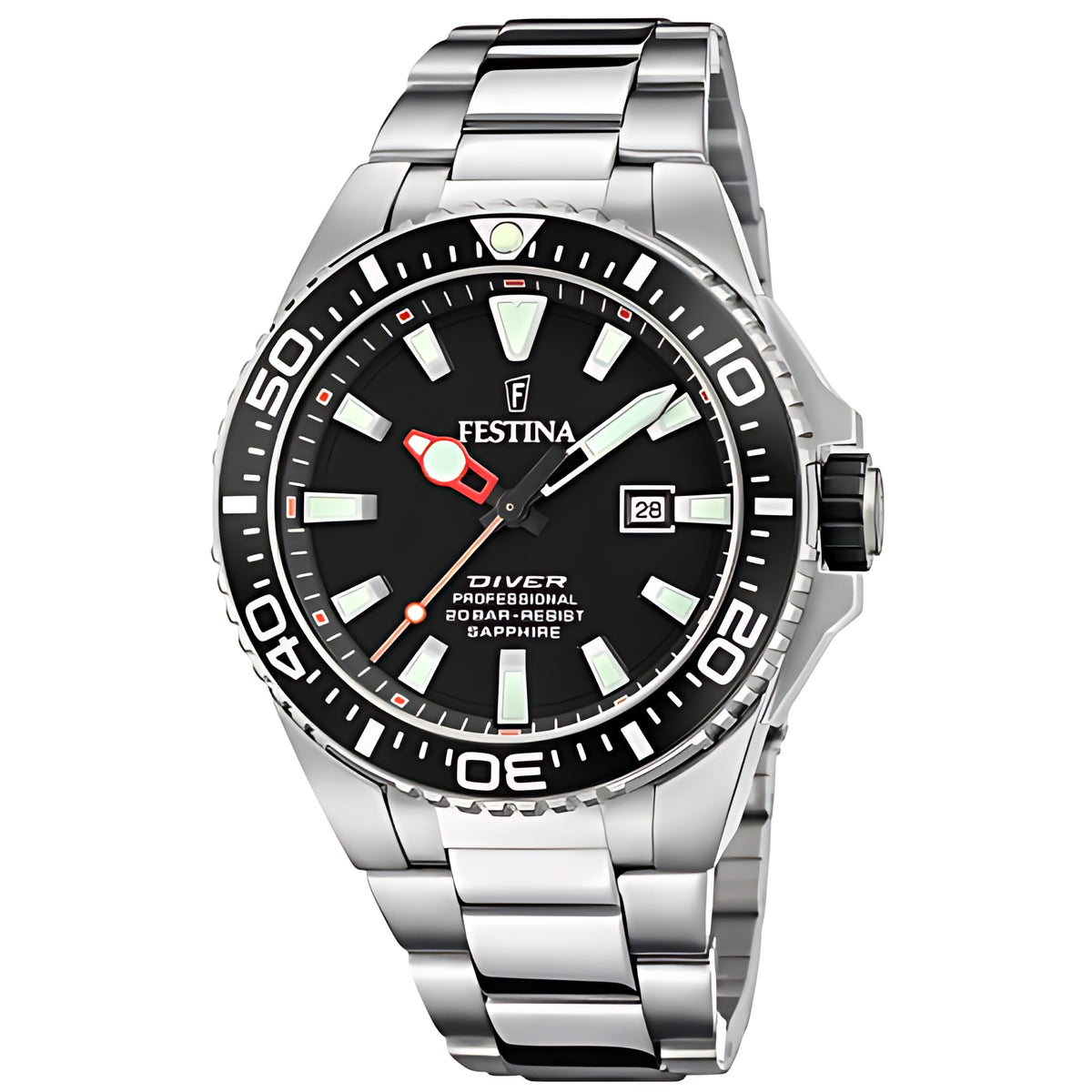 Festina Herrenuhr Grün Edelstahl Saphirglas F20663/2