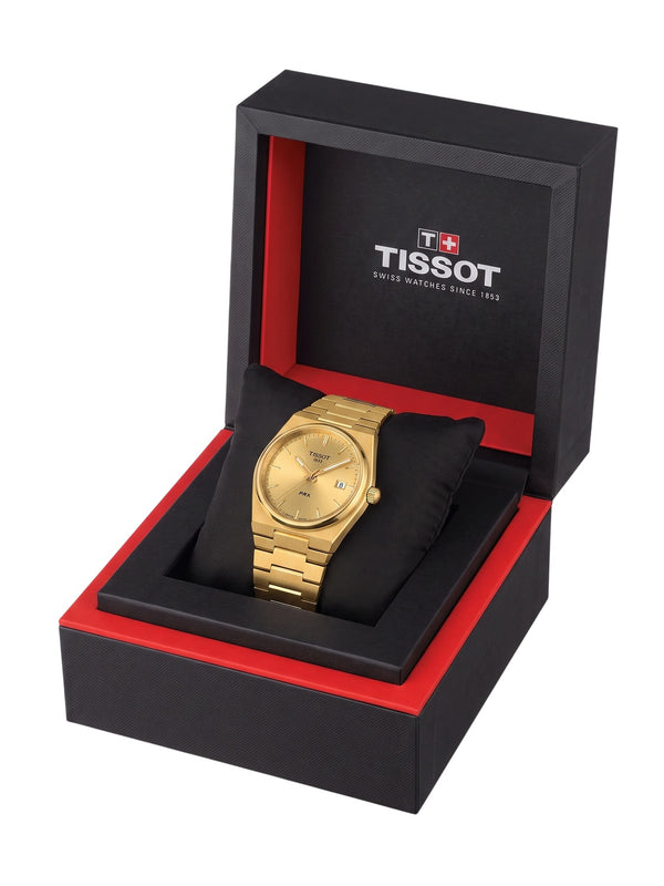 Tissot PRX 35mm Quarz Edelstahl Gold T137.210.33.021.00