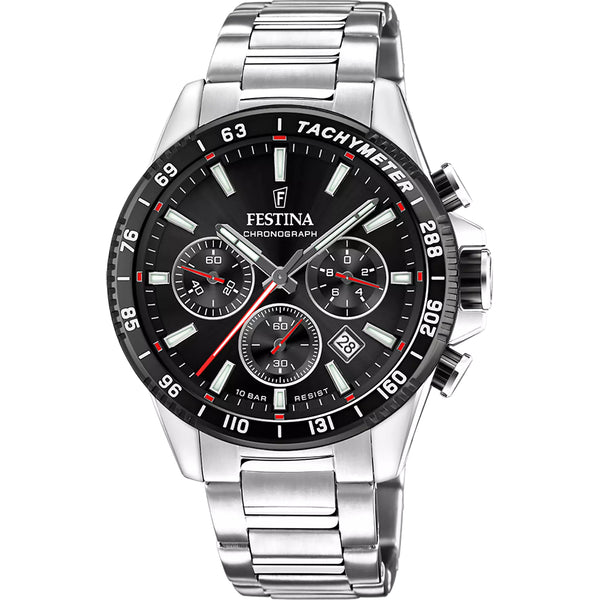 Festina Timeless Chronograph Herrenuhr Silber Edelstahl F20560/1