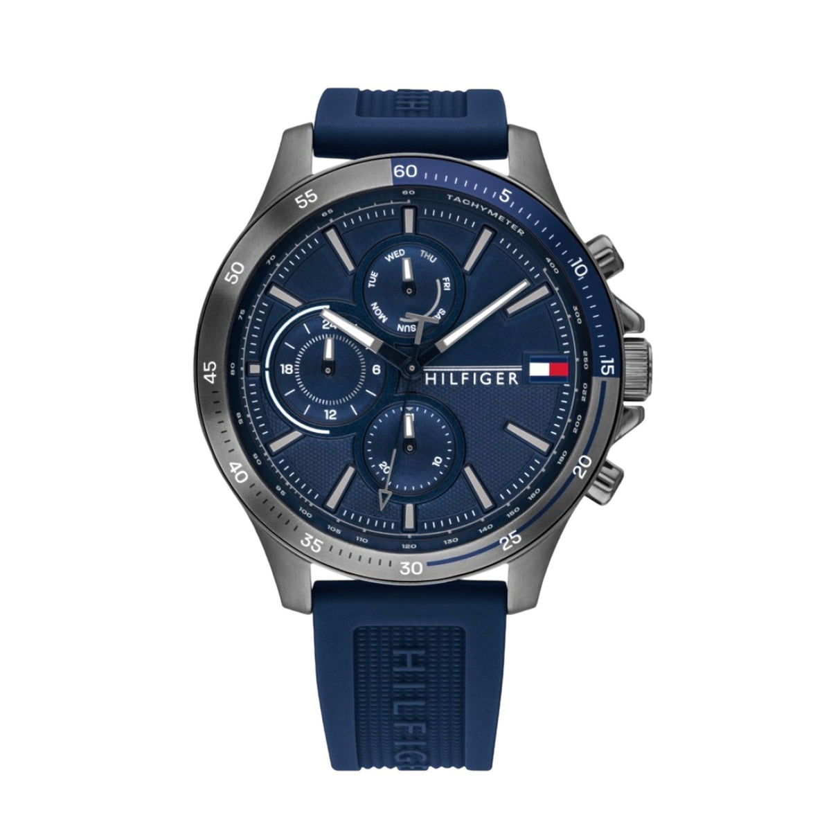 Tommy Hilfiger Bank Multifunktionsuhr Blau Silikon 1791721 Hauptbild