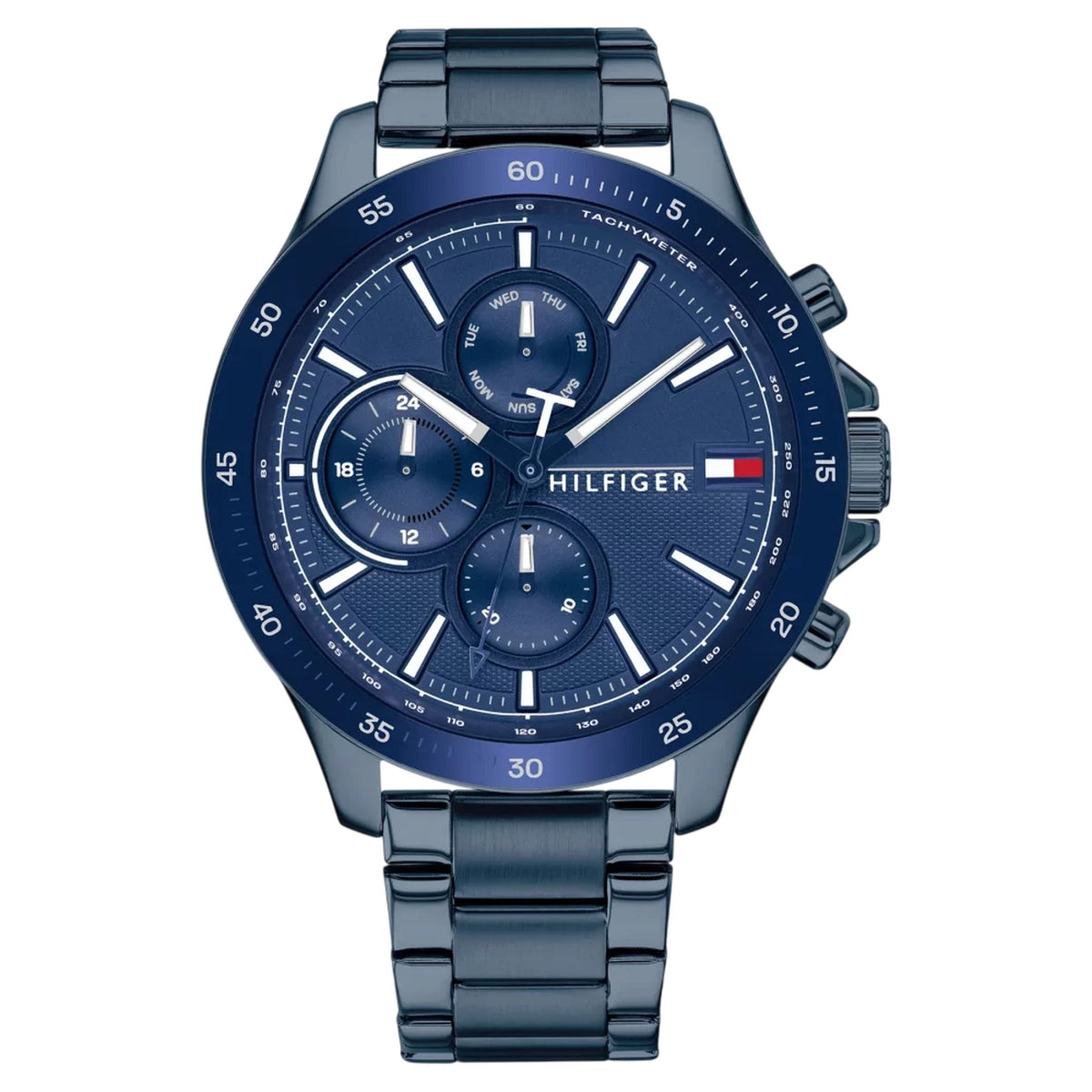 Tommy Hilfiger Bank Multifunktionsuhr Blau Edelstahl 1791720 Hauptbild