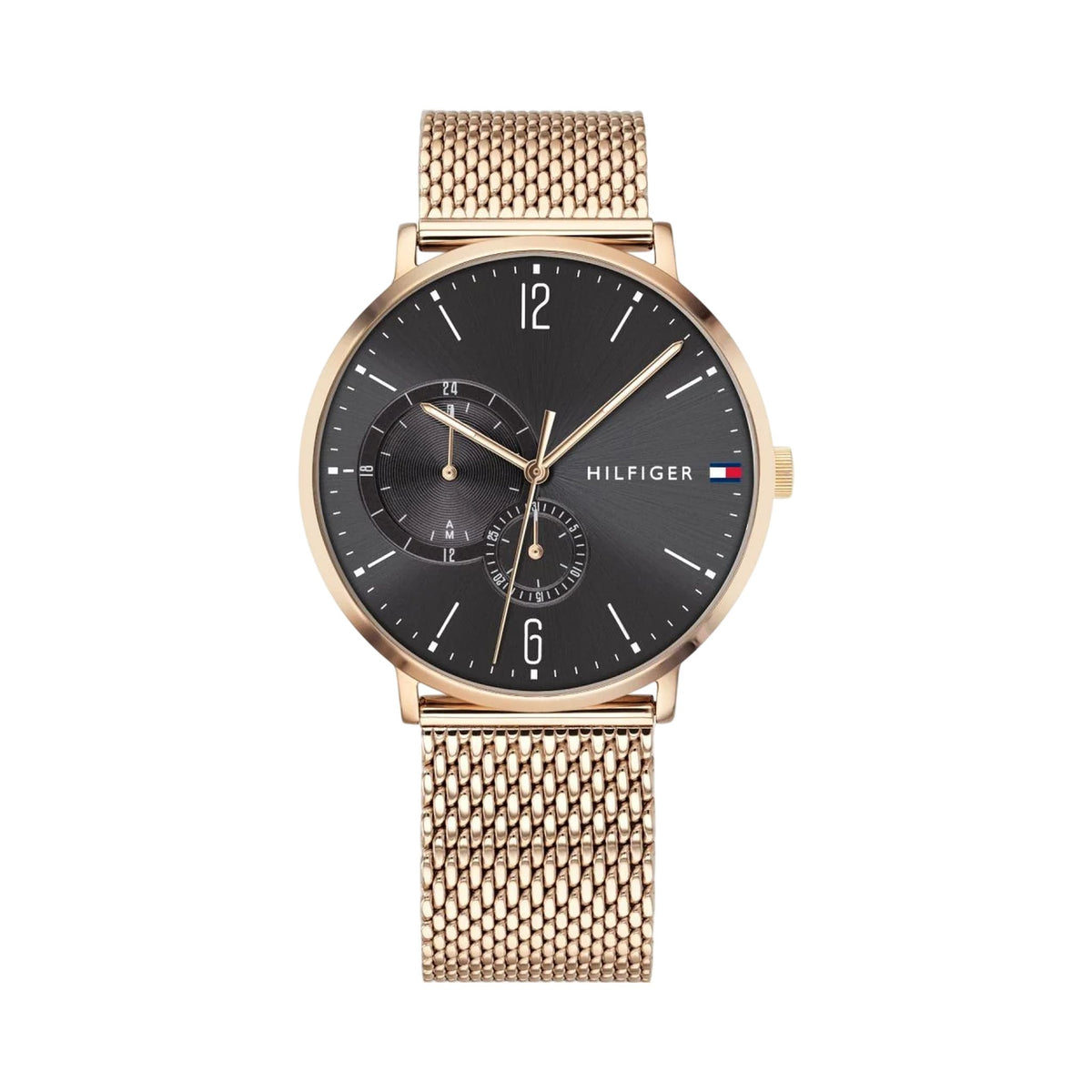 Tommy Hilfiger Brooklyn Multifunktionsuhr Roségold Schwarz Edelstahl 1791506 Hauptbild