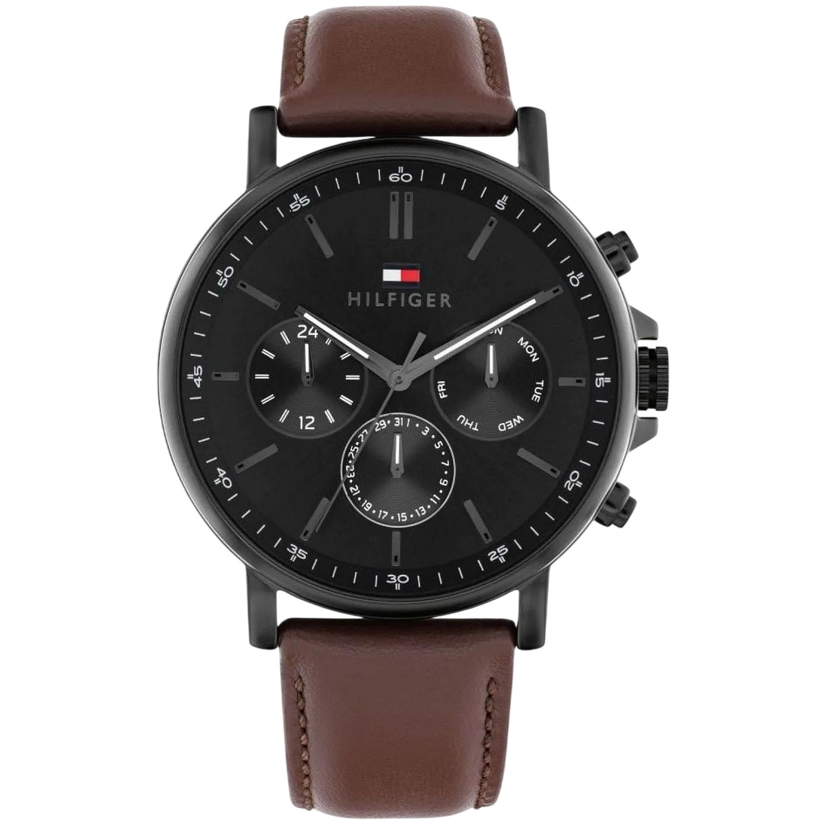 Tommy Hilfiger Tyson Multifunktionsuhr Schwarz Braun 1710704 Hauptbild
