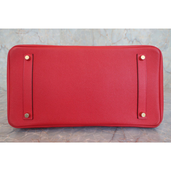 Hermès Birkin 35 Epsom Leder Rot Palladium Hardware 2014