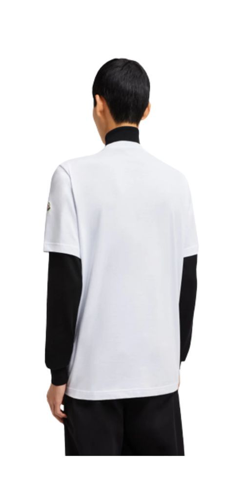 Moncler Batman Logo Cotton T-Shirt Herren weiß