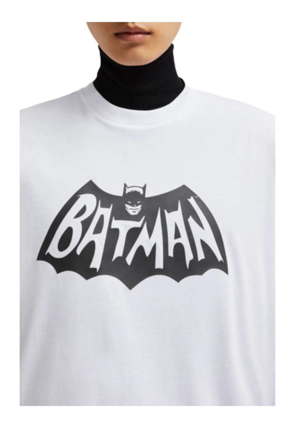 Moncler Batman Logo Cotton T-Shirt Herren weiß