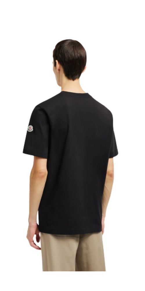Moncler Varsity Logo T-Shirt Herren schwarz