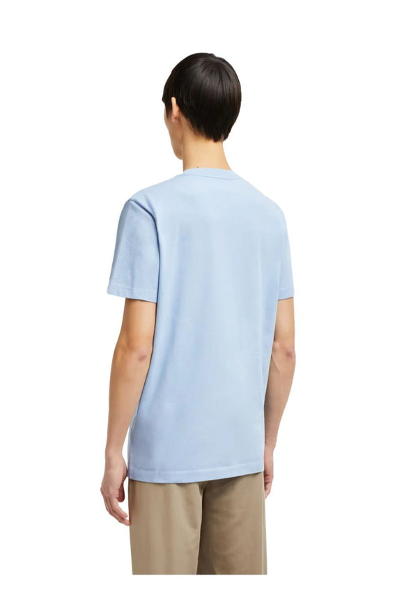 Moncler Logo Patch Cotton T-Shirt Herren Hellblau