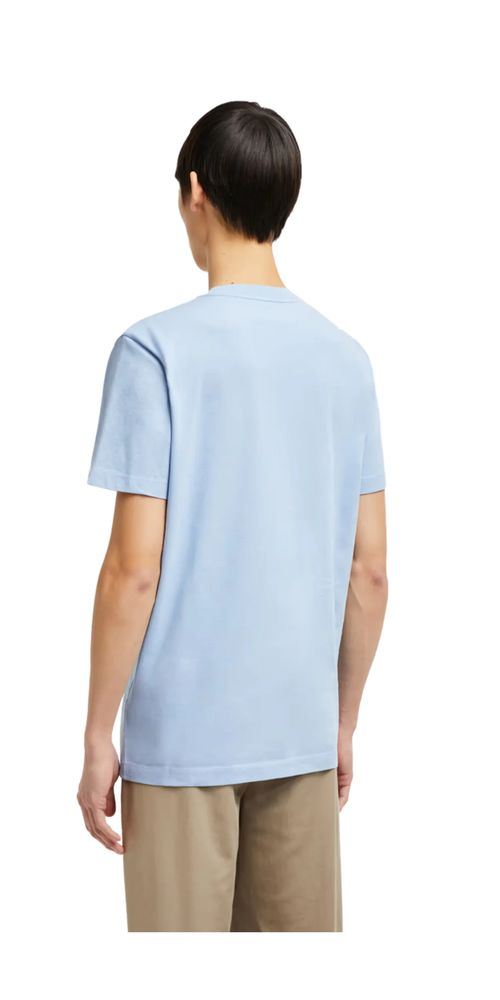 Moncler Logo Patch Cotton T-Shirt Herren Hellblau